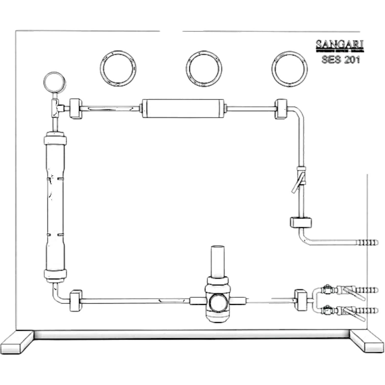 Schematic diagram of the FM331 apparatus