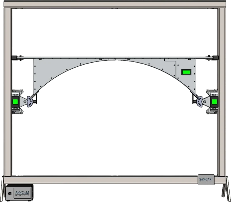 ST554 — Three-hinged arch experiment